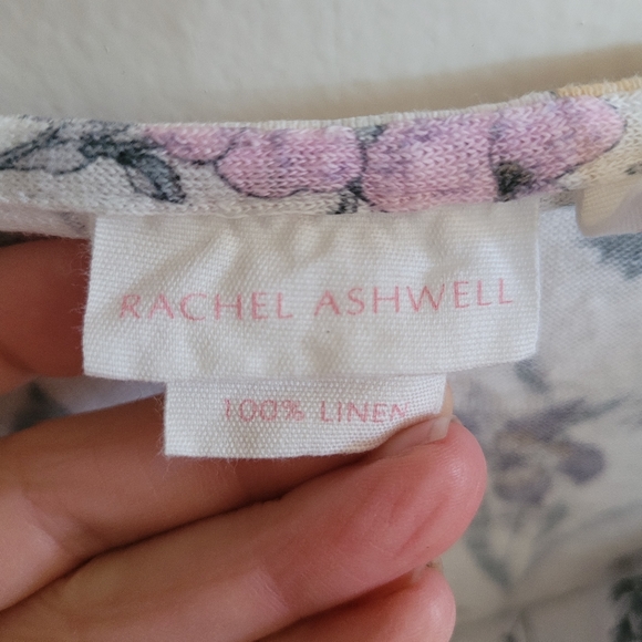 Rachel Ashwell Linen T shirt Size M - Picture 3 of 3